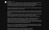 MorePegasus' YouTube Community post, dated November 19, 2024 (Image via youtube.com/@moresus/community)